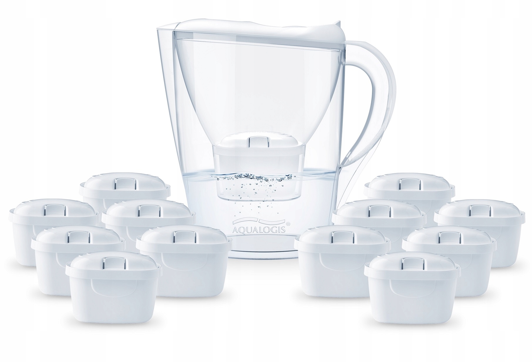 Filtračná kanvica Aqualogis Harmony 2,6 l, biela